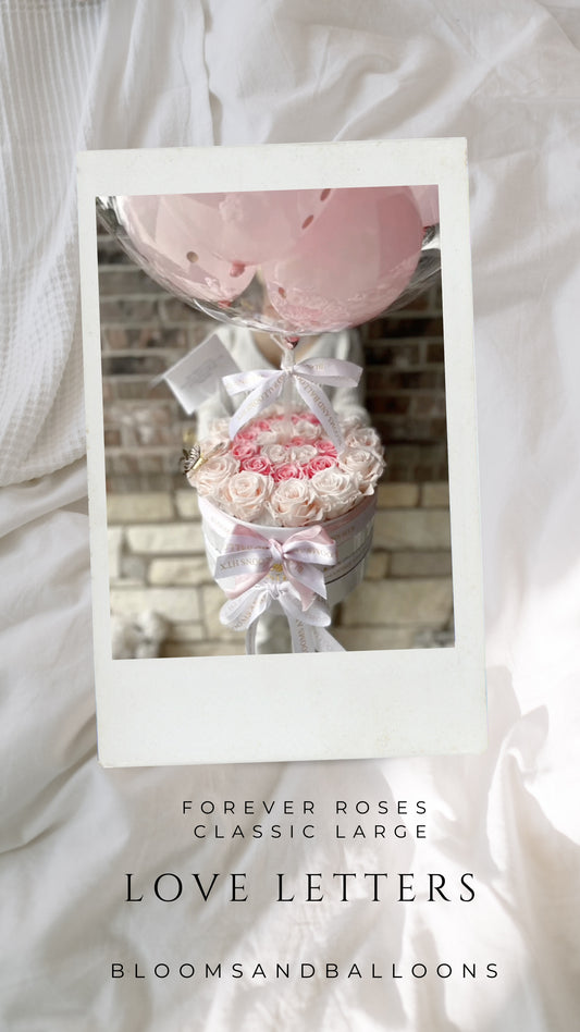 LOVE LETTER BLOOMS AND BALLOONS
